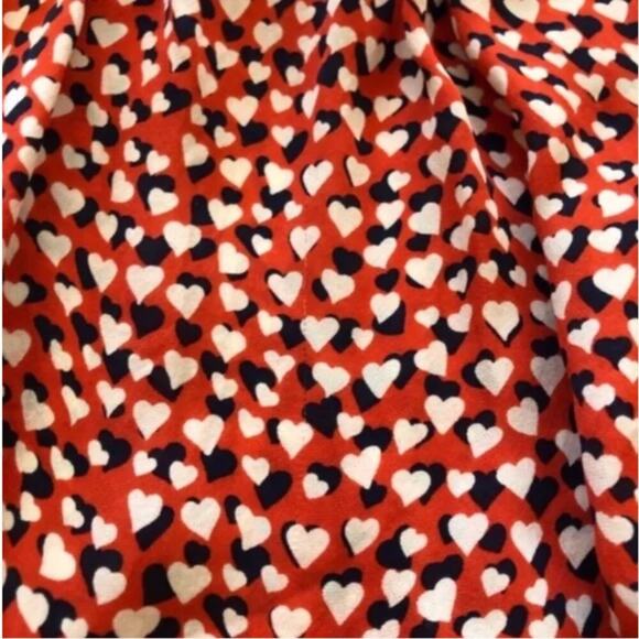 J. Crew Heart Print Off-the-Shoulder Silk Blouse - Picture 9 of 9